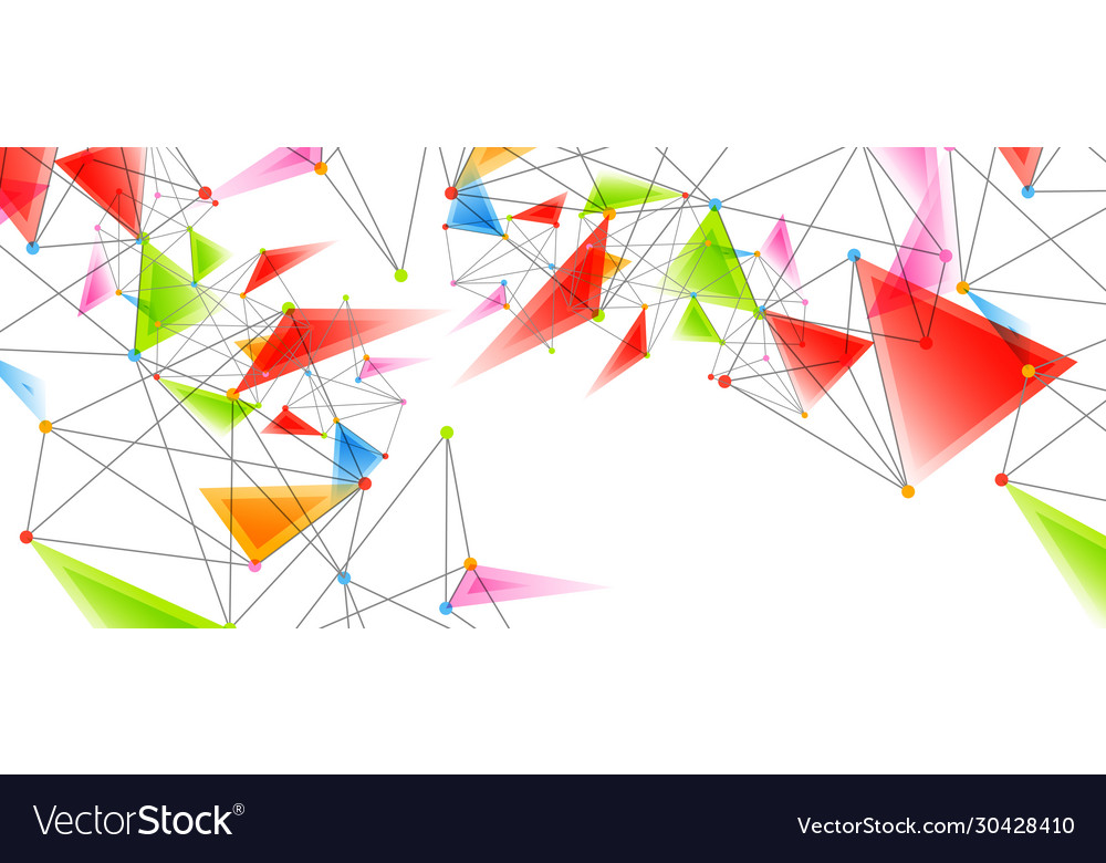Line points connections triangular technology