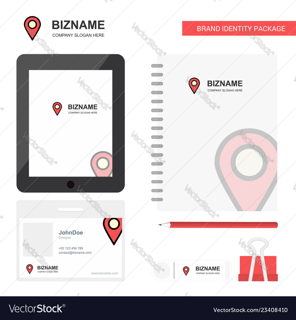 Map pointer business logo tab app diary pvc Vector Image Map pointer business logo tab app diary pvc