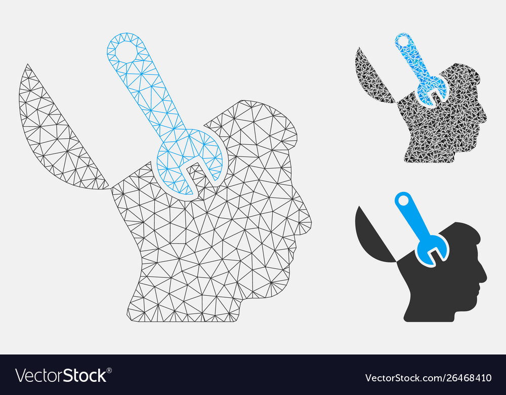 Mind wrench surgery mesh wire frame model