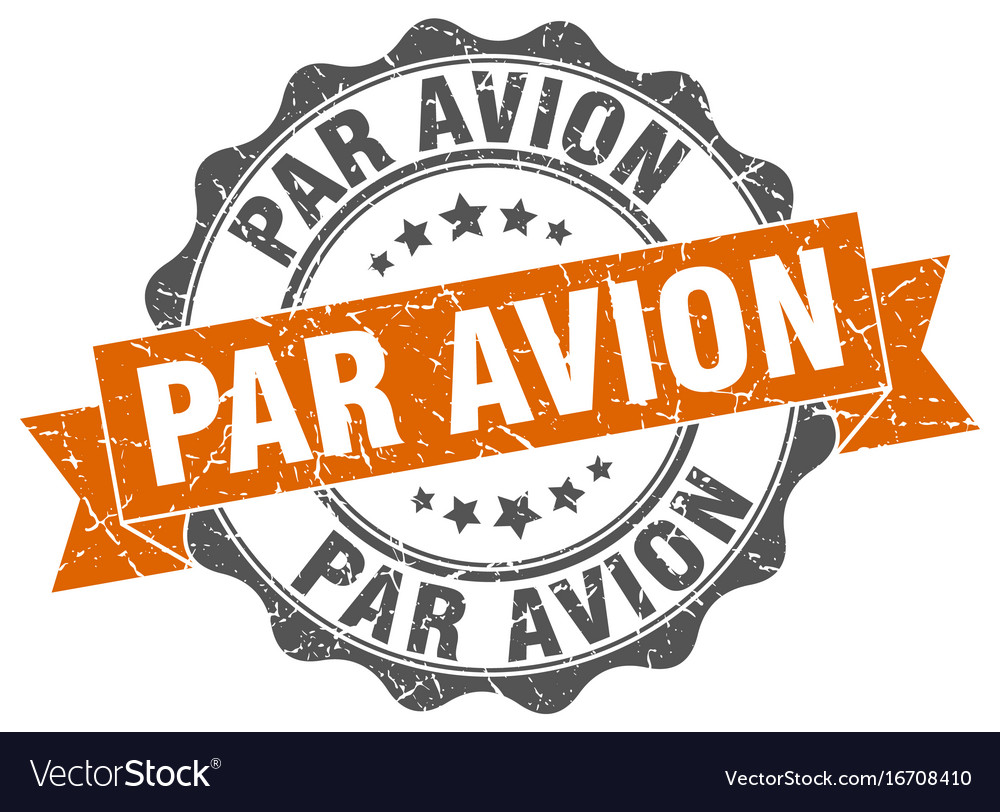 Par avion stamp sign seal