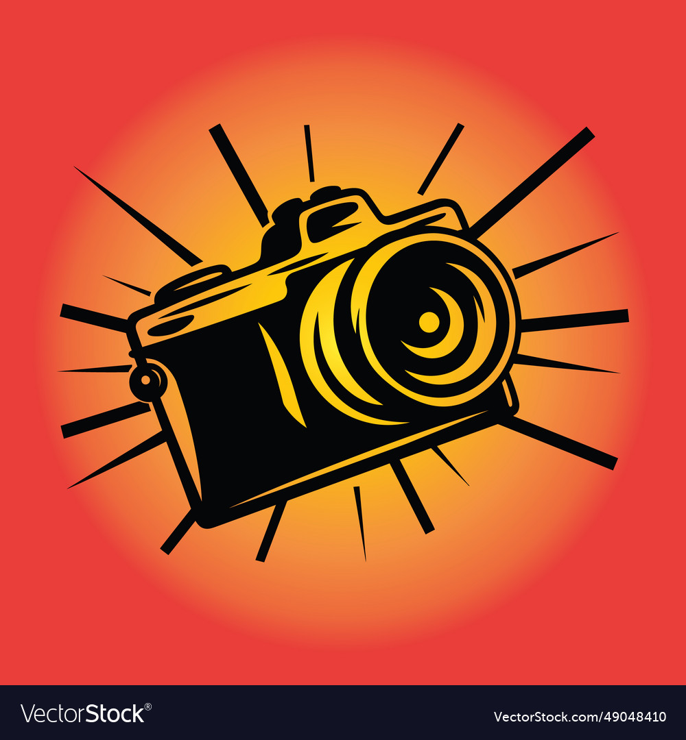 Photography camera set Royalty Free Vector Image