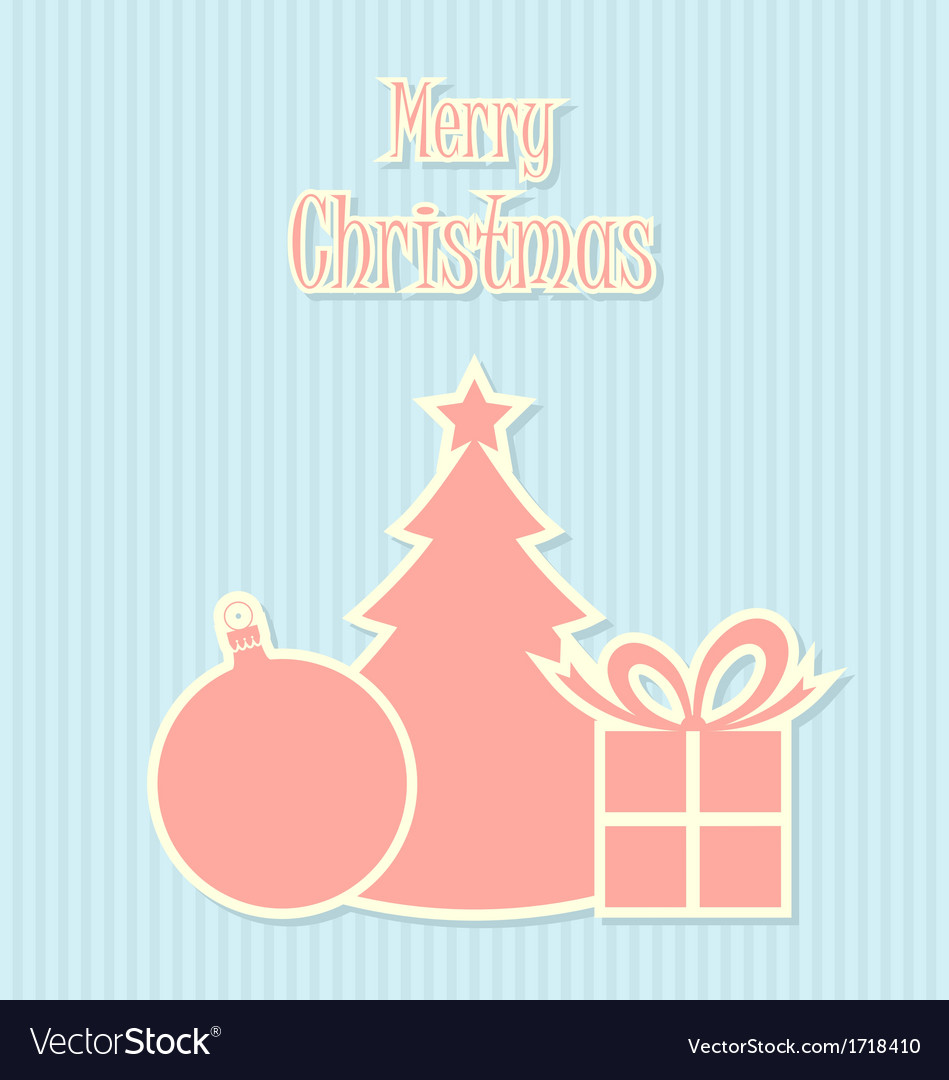 Retro Style Christmas Decoration Royalty Free Vector Image Retro Style Christmas Decoration Vector Image