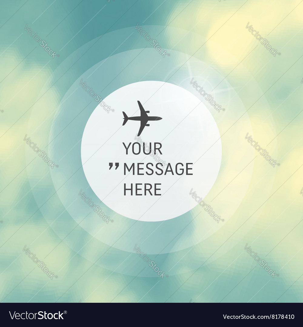 Round with place for text airplane