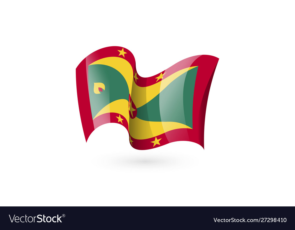 Waving flag icon national symbol fluttered Vector Image