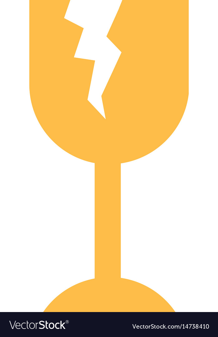White background with fragile packaging symbol