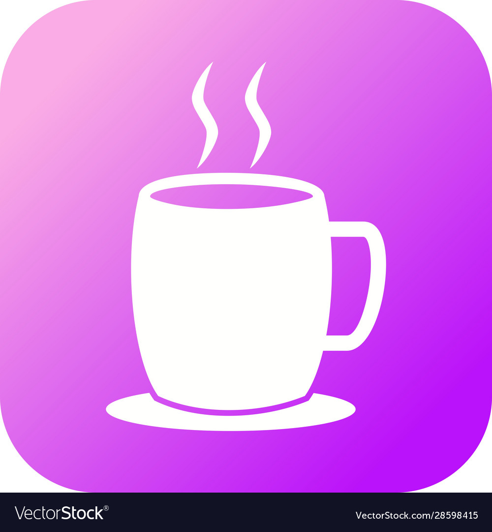 Schöne heiße Tee Glyph Symbol