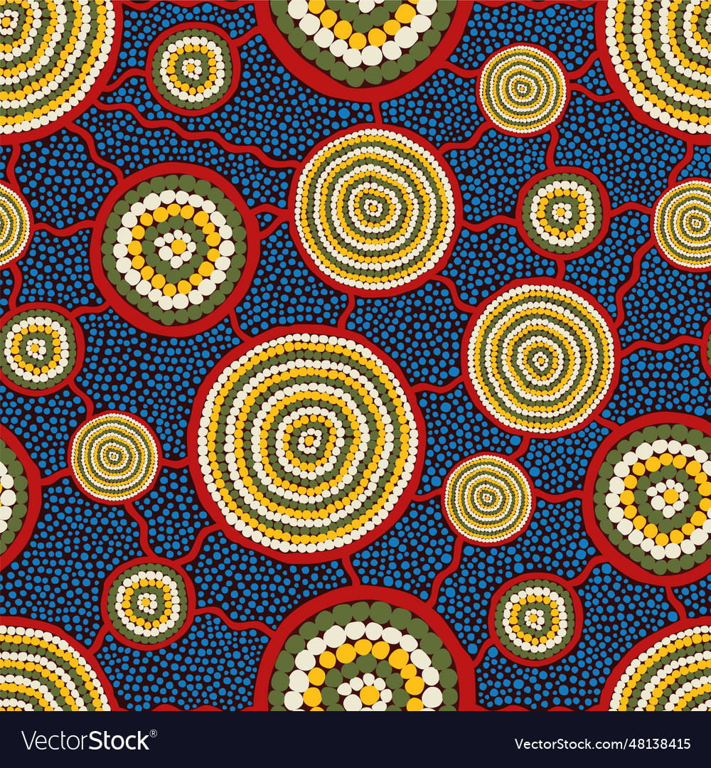 Beautiful indigenous seamless pattern based in uni Vector Image Beautiful indigenous seamless pattern based in uni