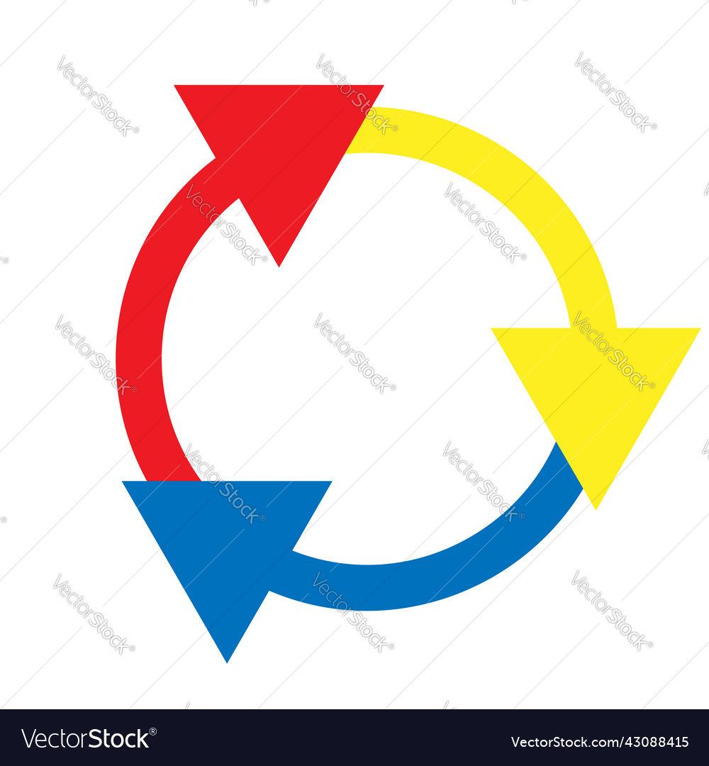 Curved circular arc arrow pointer shape element vector image Curved circular arc arrow pointer shape element