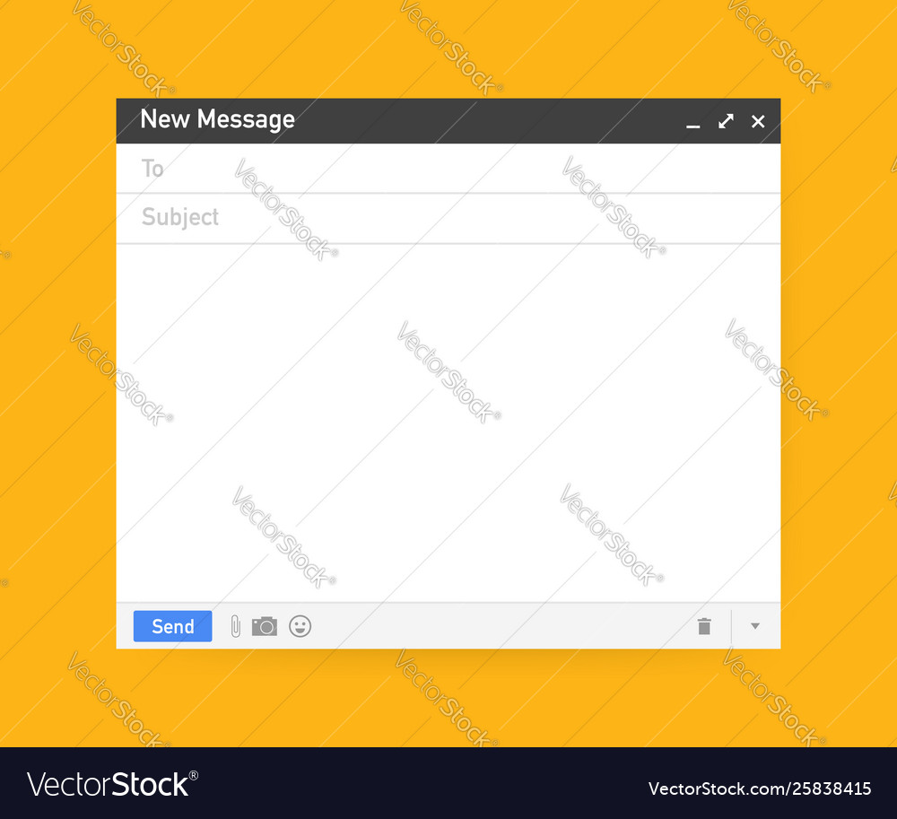 Email template blank e-mail browser window mail