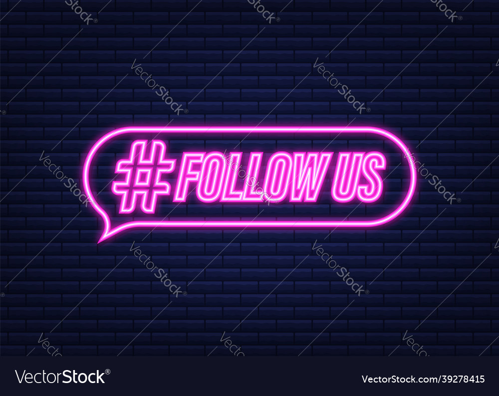 Follow us hashtag thursday throwback symbol neon