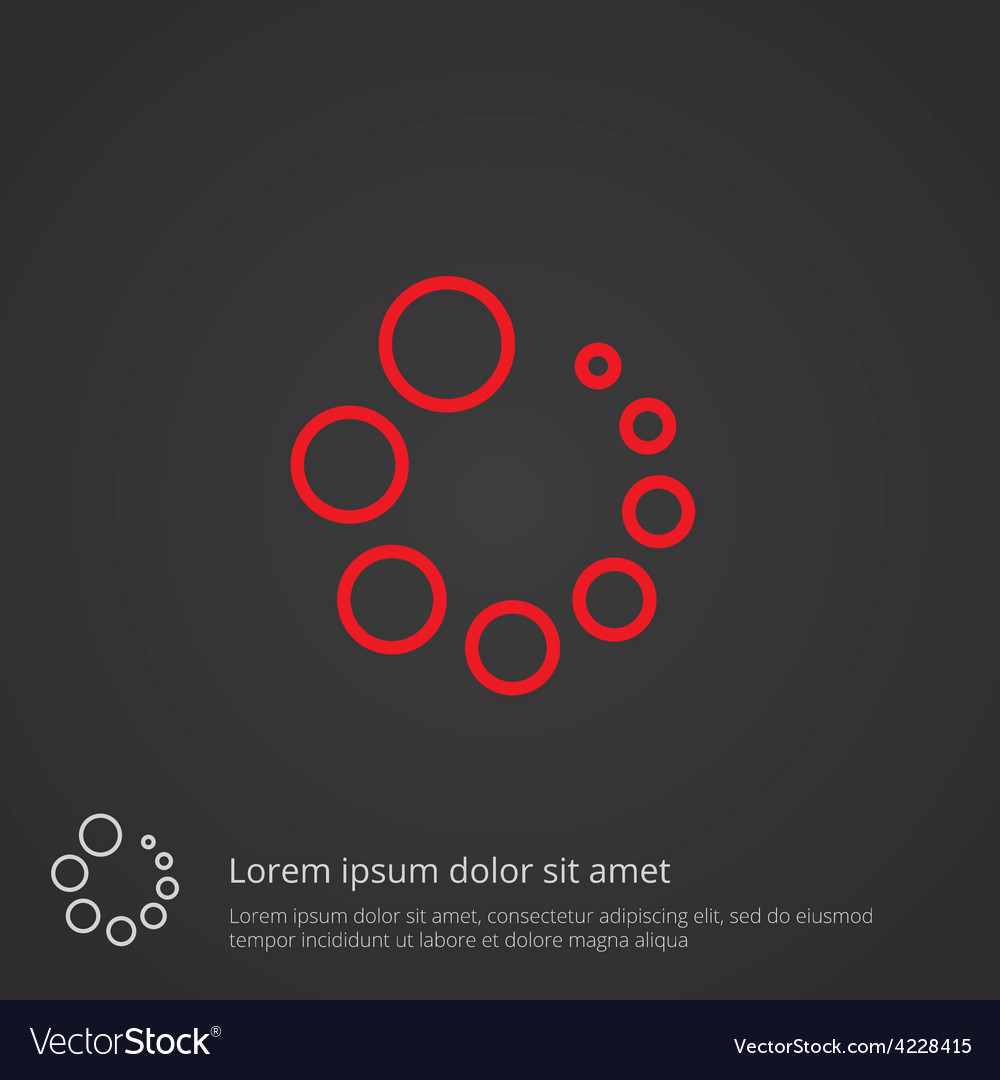 Loading Circle Outline Red