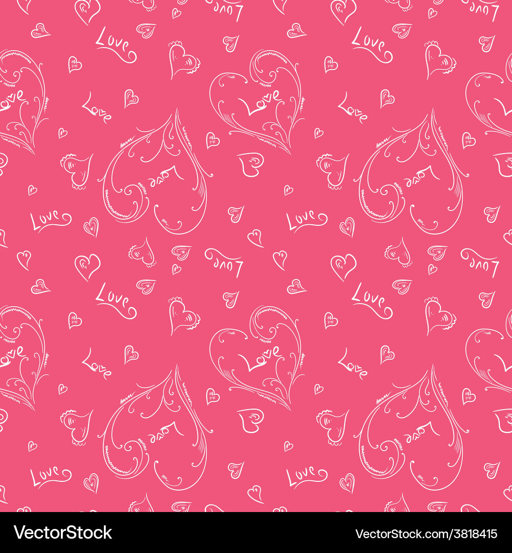 Pink romantic pattern Royalty Free Vector Image