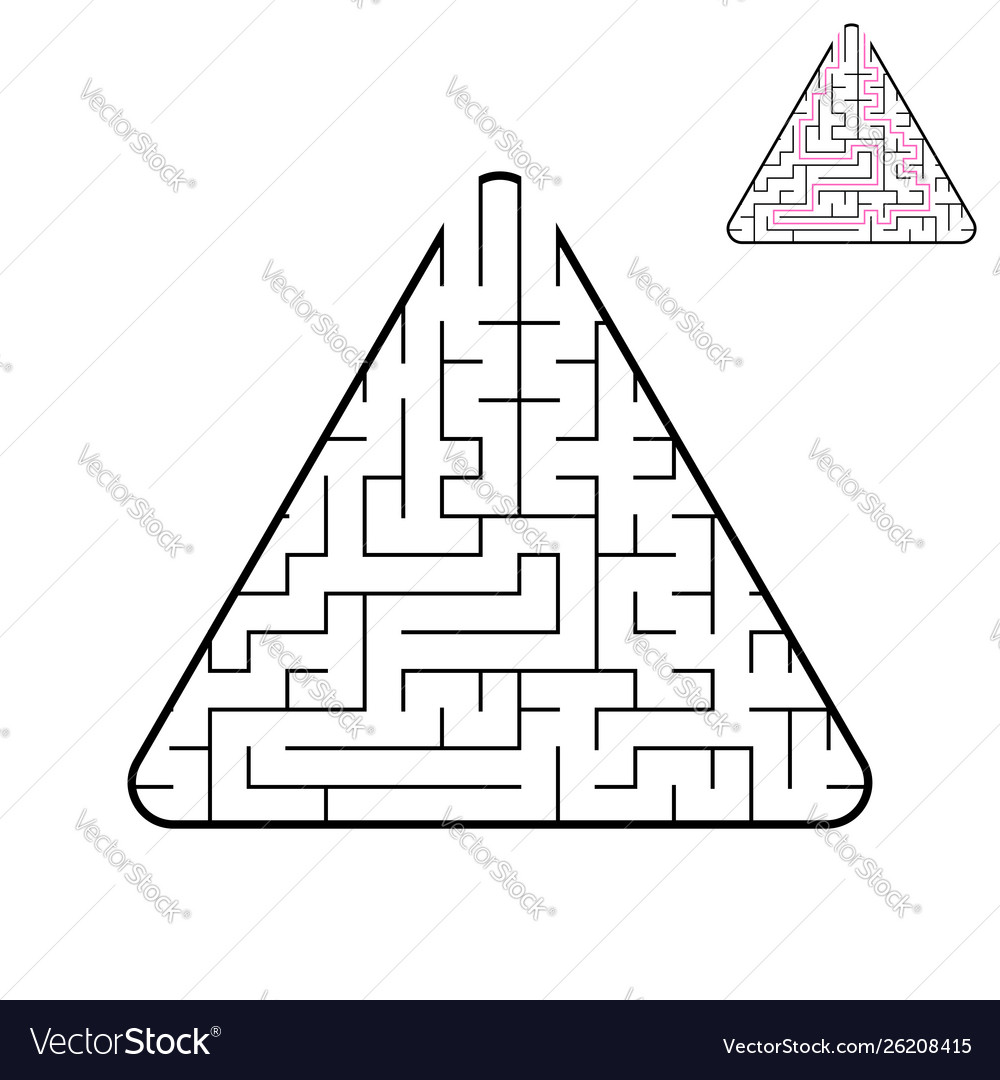 Triangular labyrinth an interesting and useful vector image Triangular labyrinth an interesting and useful