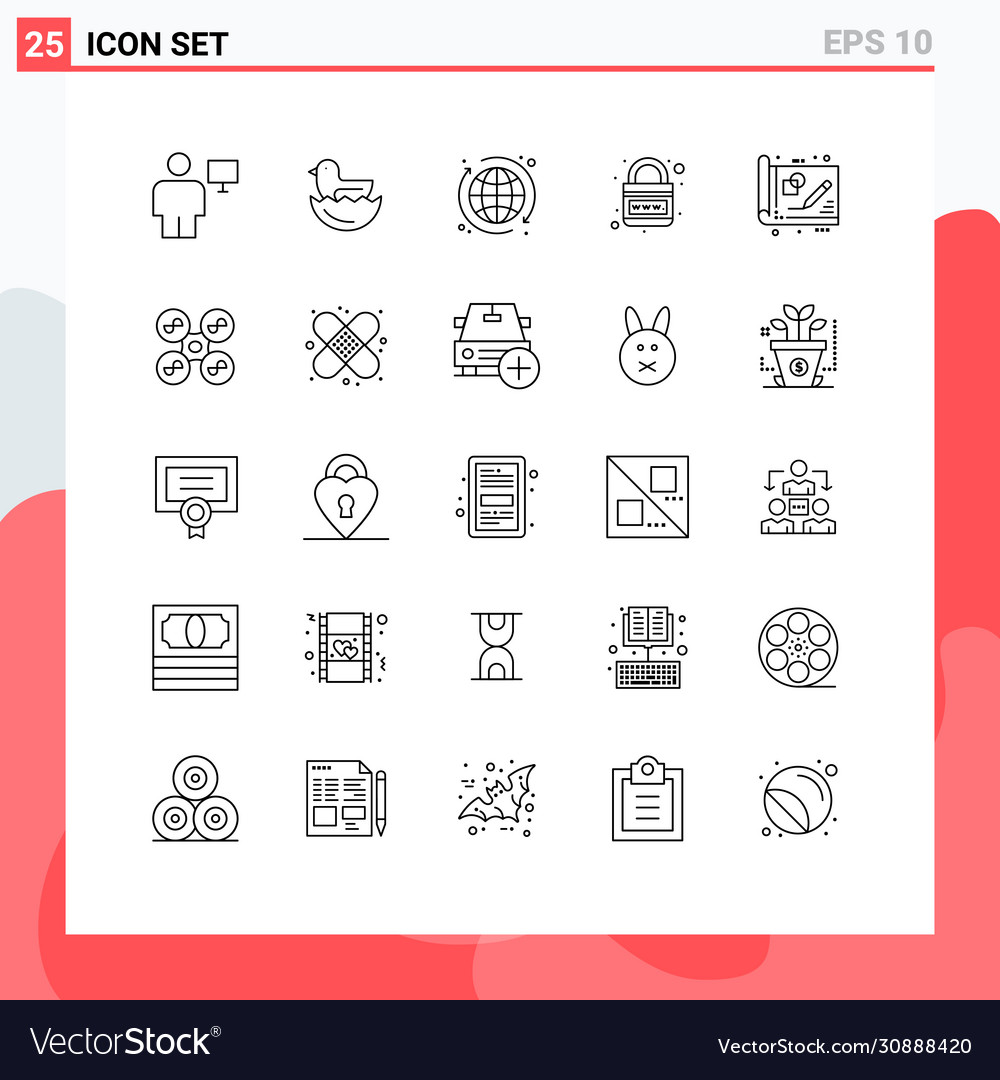 25 universal lines set for web and mobile