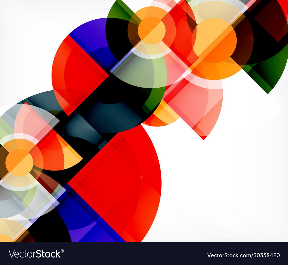 Abstract background circle and triangle design vector image Abstract background circle and triangle design