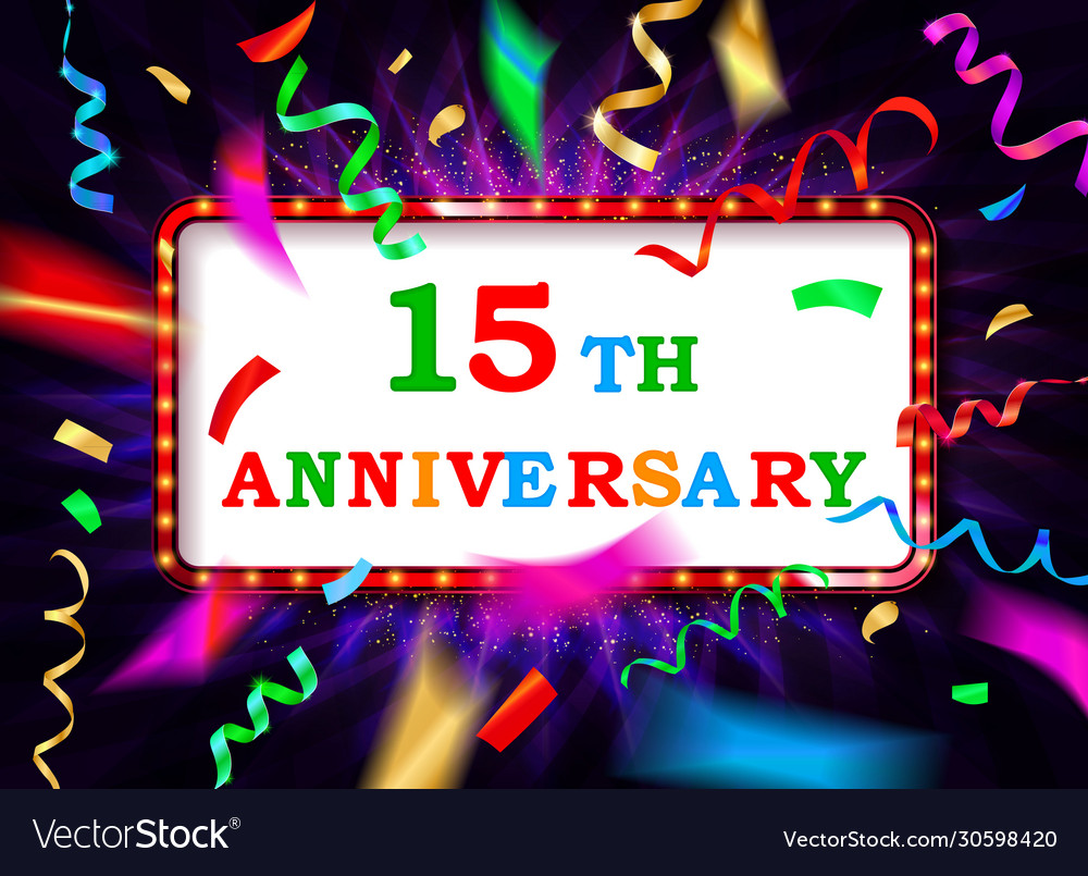 Colorful 15 date celebration background