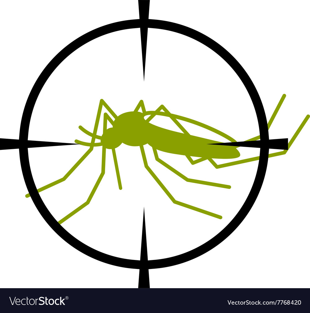 Crosshair Focused Mosquito Symbol Royalty Free Vector Image