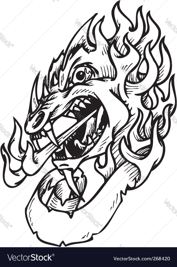 dragon template royalty free vector image vectorstock dragon template