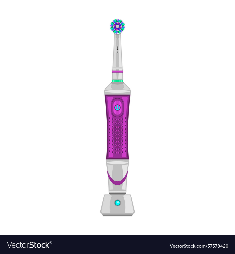 Electric toothbrush cartoon icon