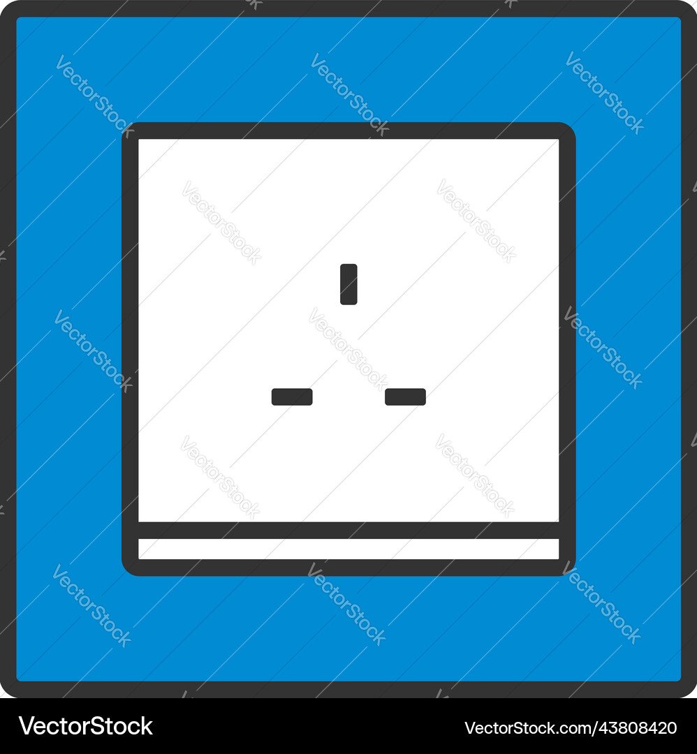 Great britain electrical socket icon Royalty Free Vector