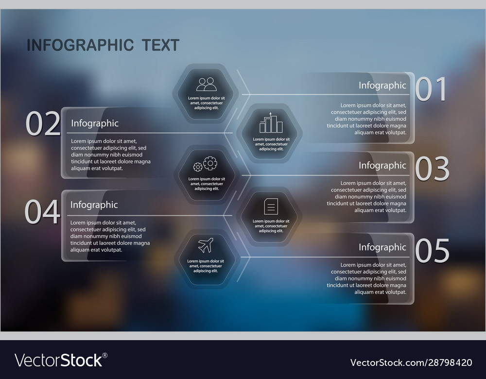 Infographic with icon and text boxes vector image Infographic with icon and text boxes