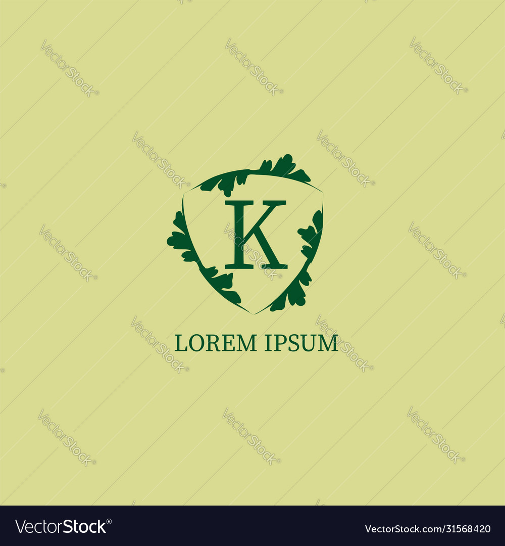 Letter k alphabetic logo design template isoliert