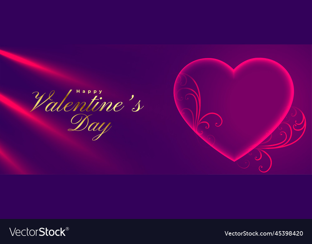 Lovely banner for sending valentines day Vector Image