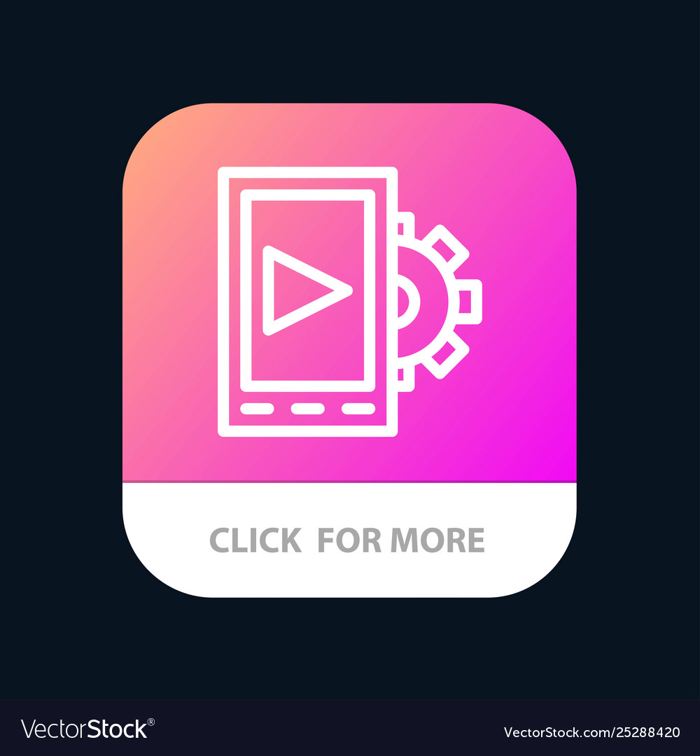 Mobile design setting app button android vector image Mobile design setting app button android