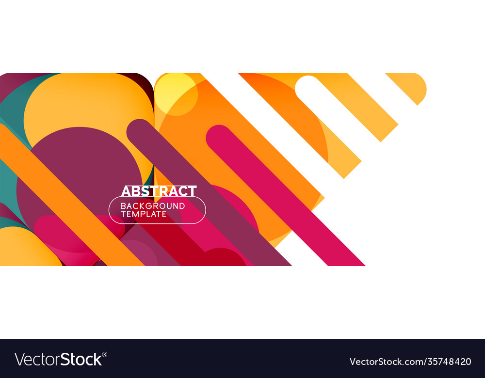 Modern geometric round shapes and dynamic lines vector image Modern geometric round shapes and dynamic lines