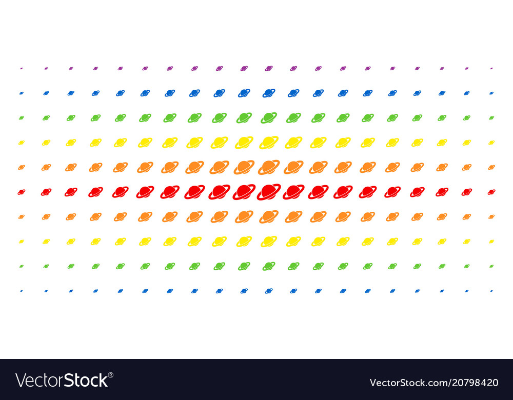 Planet saturn spectral halftone array