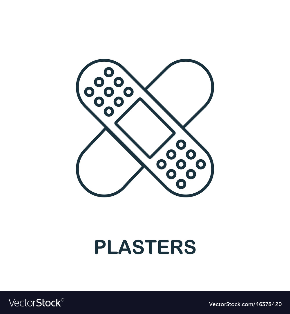 Plasters line icon simple element from healthcare