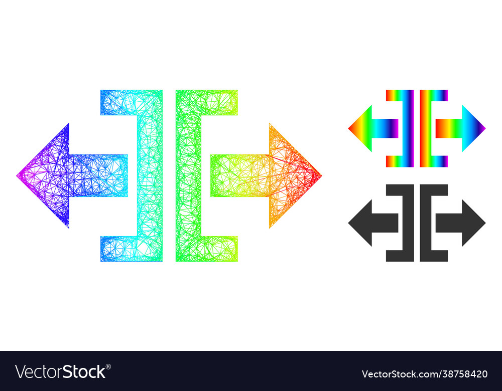 Rainbow network gradient divide horizontal Vector Image Rainbow network gradient divide horizontal