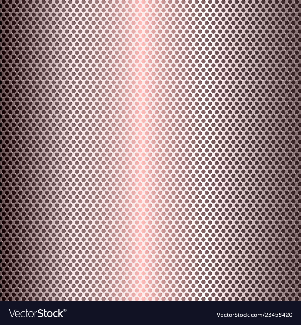 Rose gold perforated metal texture background Vector Image