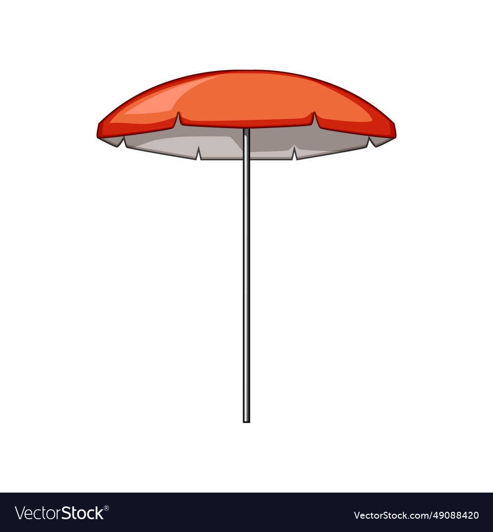 Sea beach umbrella cartoon Royalty Free Vector Image