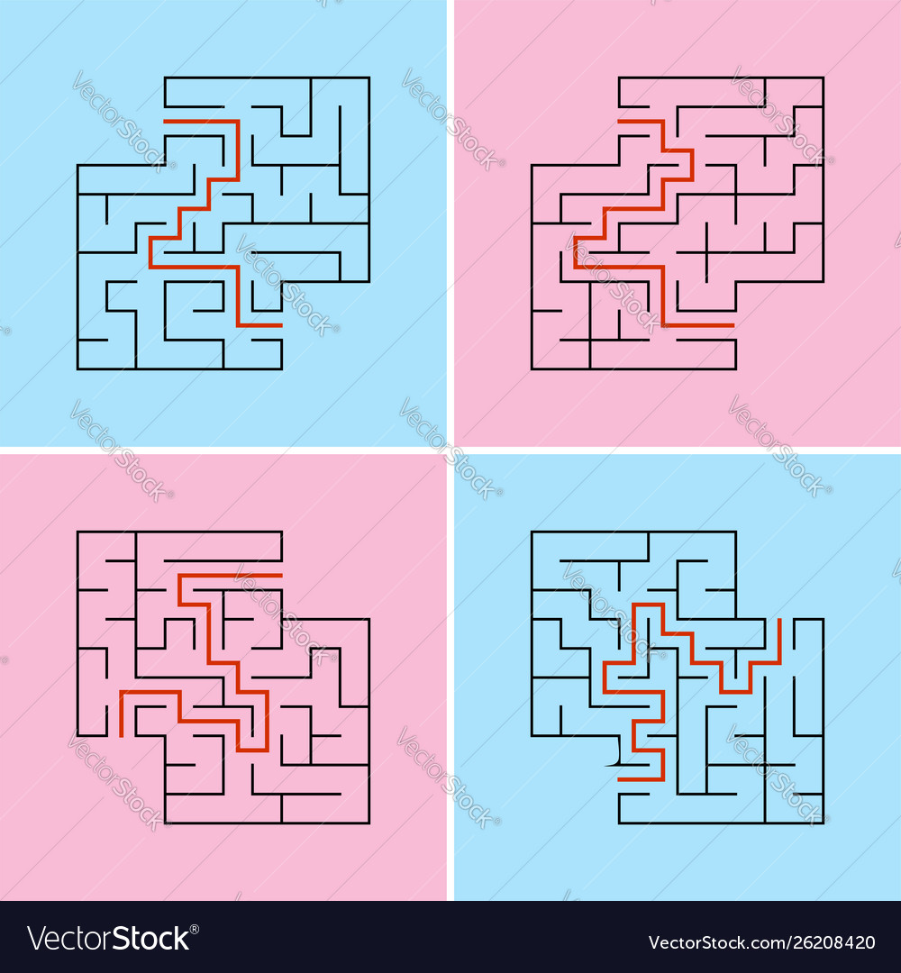 Set abstract square labyrinths a game