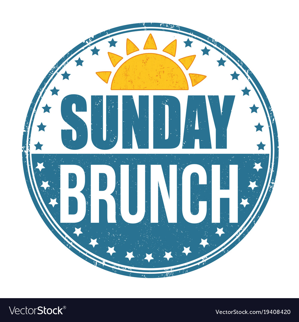Sunday Brunch Grunge Rubber Stamp Royalty Free Vector Image