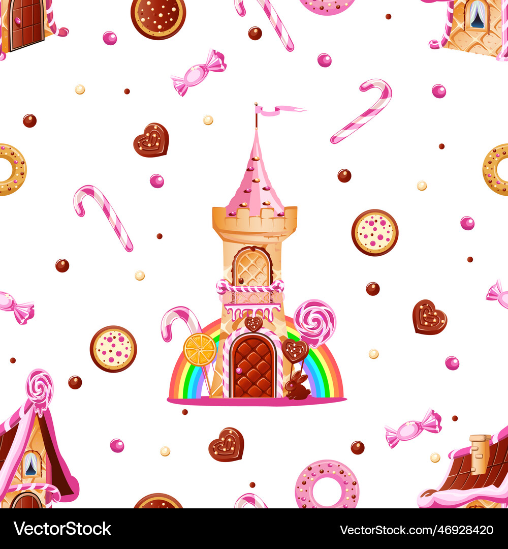 Sweet seamless pattern Royalty Free Vector Image