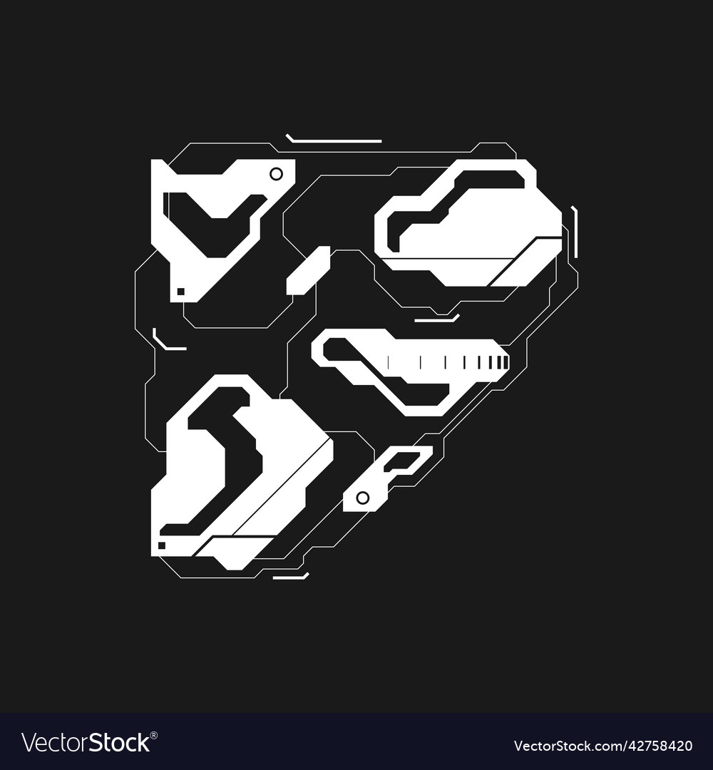 Tech arrow futuristic interface cyber element