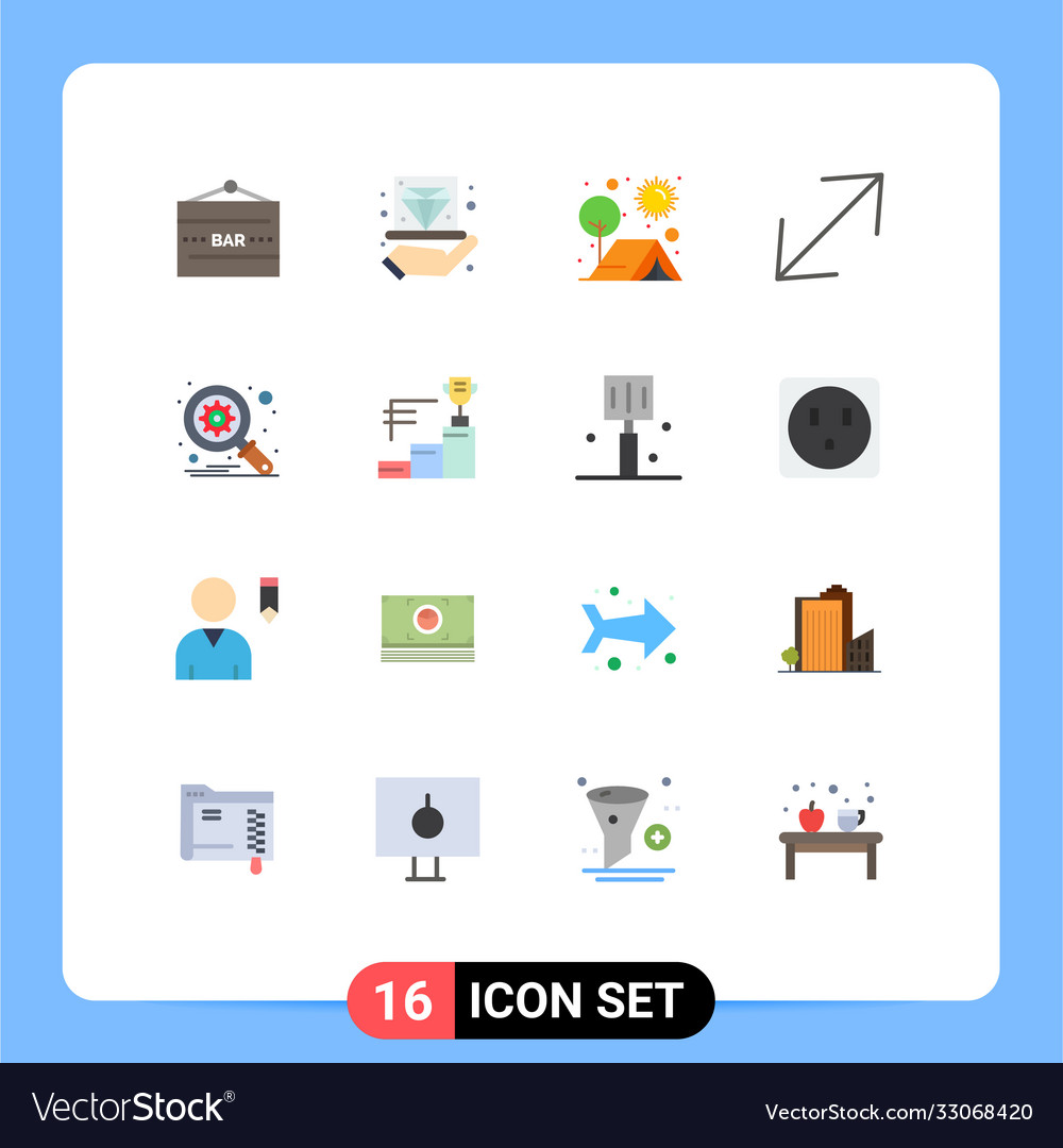 Universal icon symbols group 16 modern flat