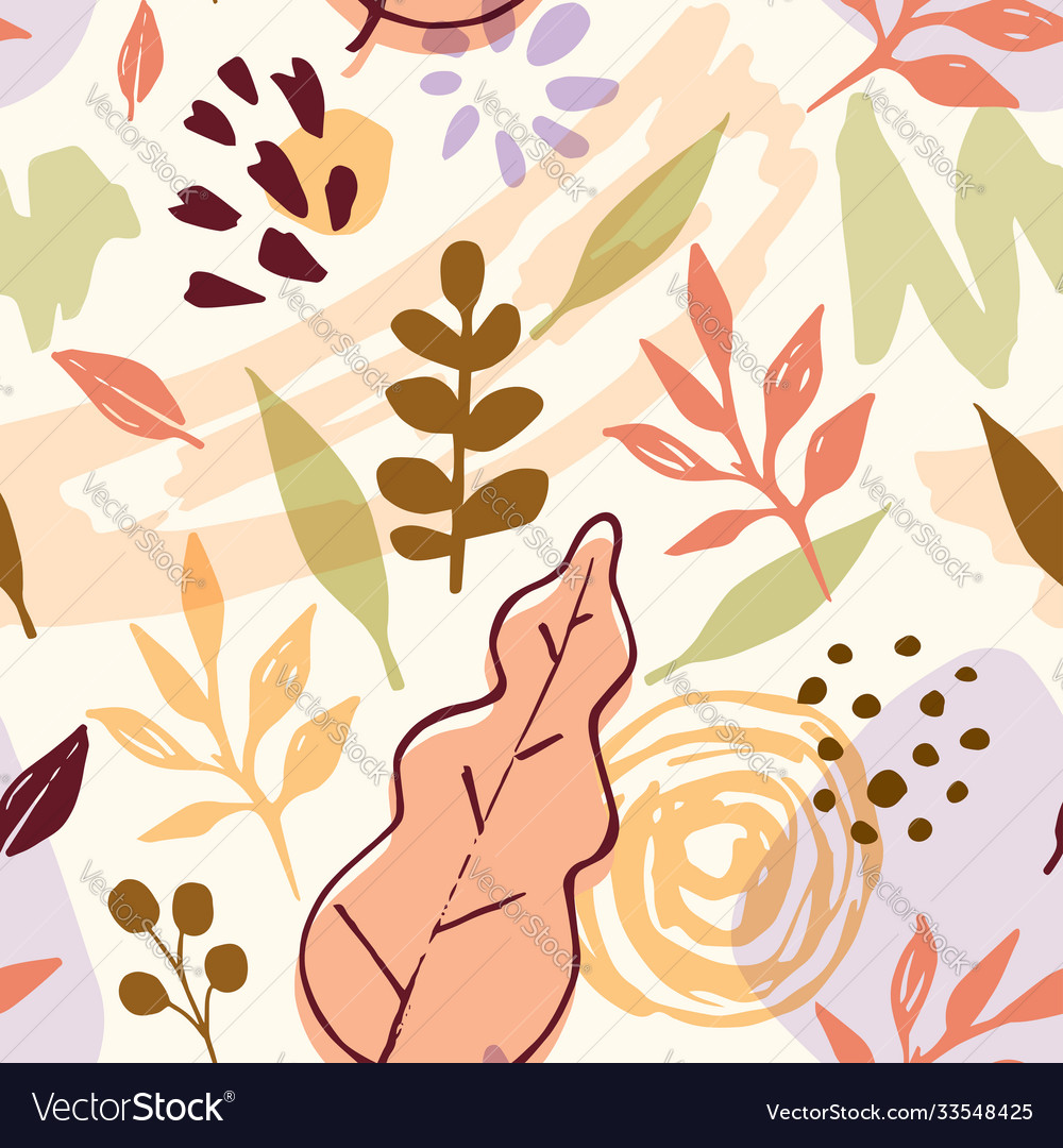 Abstract autumn seamless pattern