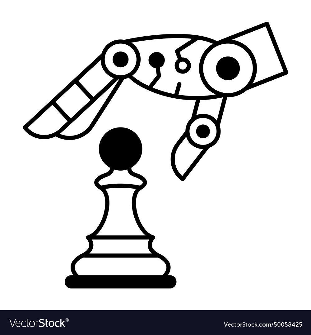 Artificial intelligence linear icon