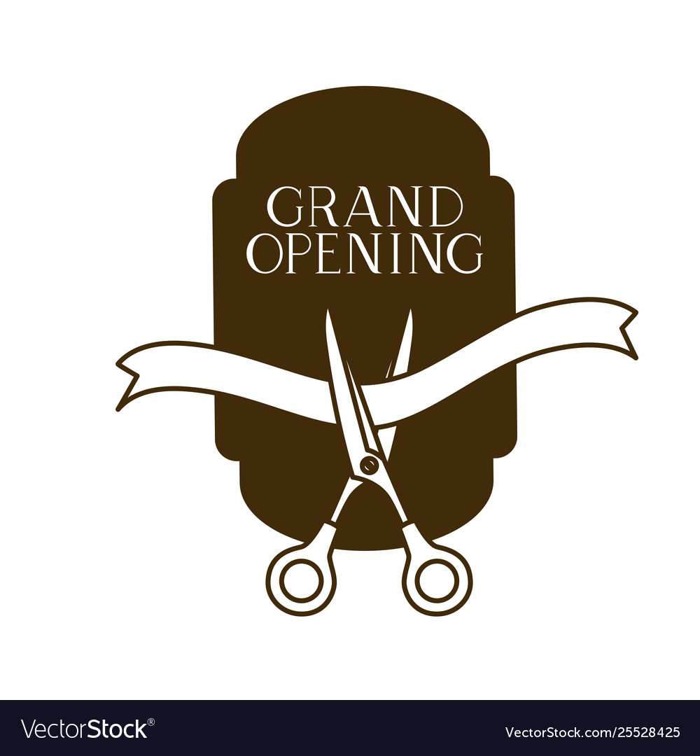 Grand opening detailed style icon design Vector Image