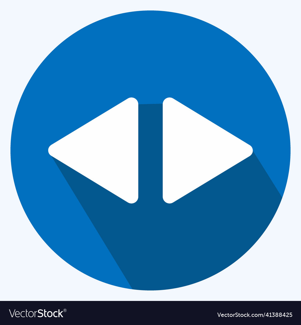 Icon scroll horizontal - long shadow stylesimple vector image Icon scroll horizontal - long shadow stylesimple