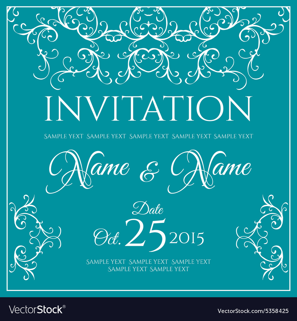 Invitation Card Design Royalty Free Vector Image