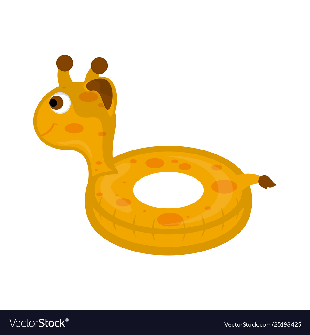 Isolated pool float shaped giraffe image