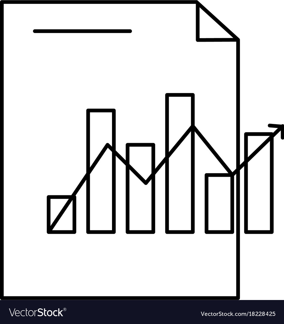 Line document with statistics bar diagram