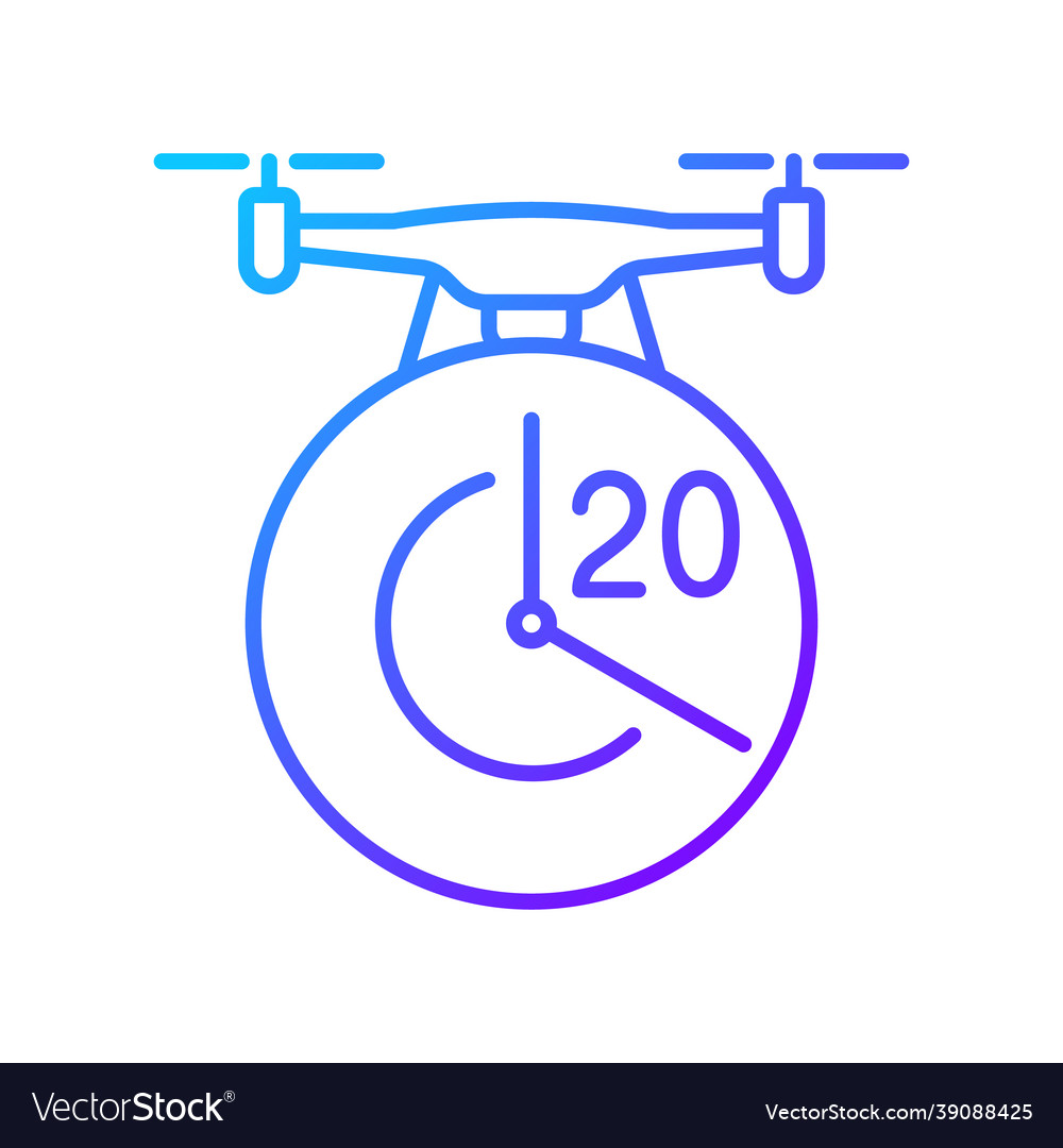 Maximum flight time gradient linear manual label vector image Maximum flight time gradient linear manual label