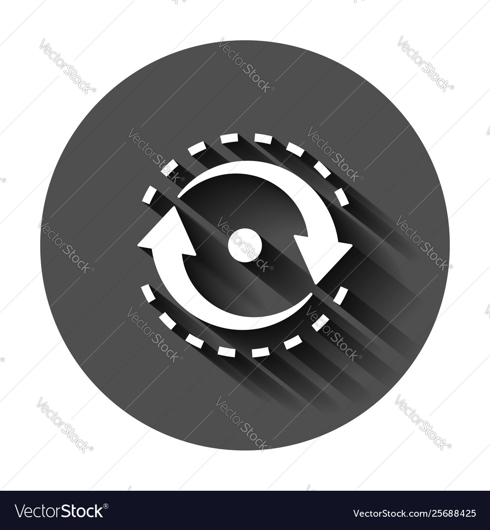 Oval with arrows icon in flat style consistency vector image Oval with arrows icon in flat style consistency