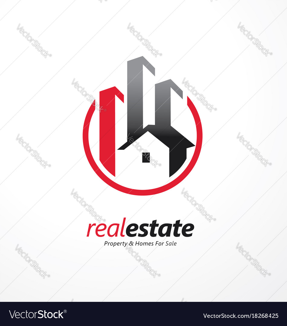 Real Estate Business Logo Design Symbol Royalty Free Vector Real Estate Business Logo Design Symbol Vector Image