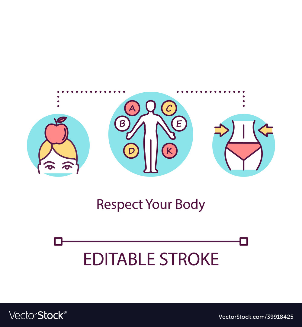 Respect your body concept icon mindful eating